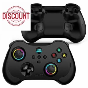arVin Wireless Controller for Switch/PS3/PS4/Android/iOS/PC Gamepad with Hall Linear Trigger & Rocker/RGB Light/Turbo/Back Key
