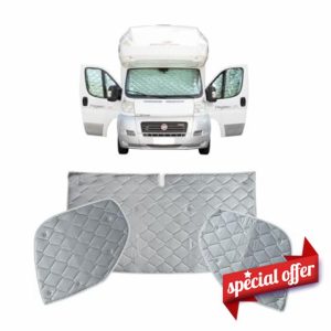 Marvix Internal Cab Screen Thermal Blinds Premium 9 Layer Window Cover For Ford Transit 2015-2024 Motorhome Campervan Silver Insulation Windscreen Shades