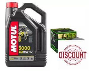 Generic Motul 5000 10W40 4T Road Motorcycle Engine Oil & Filter Service Kit fits Triumph Daytona 675 2007-2017