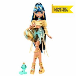 Monster High Cleo De Nile Doll in Golden Blouse and Layered Skirt