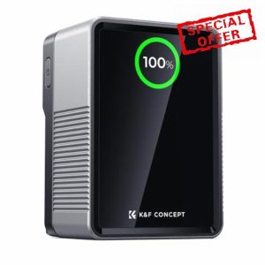 K&F Concept 99Wh V-Mount Battery with PD100W USB-C Fast Charging and Multi-Output Ports