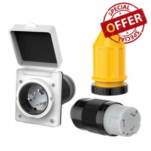 MASO 50AMP RV Power Inlet Outlet Shore Power Kit