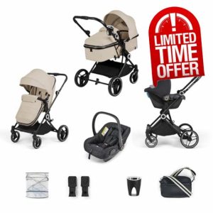 Ickle Bubba Atom 3 in 1 Travel System with Astral Car Seat (Stone)