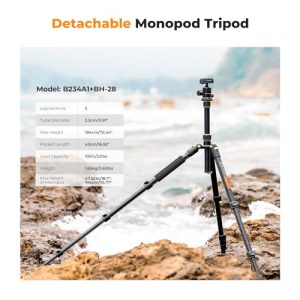 Lightweight and Compact Tripod with Ball Head
