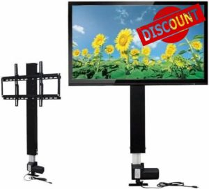 Electric Motorised TV Lift Stand Lifting System for 26 - 57 Inch Remote Control Electric Mount Hub with TV Mount Ceiling Mount TV Electric Telescopic Stand
