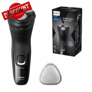 Philips Electric Shaver Series 3000X - Wet & Dry Electric Shaver for Men in Deep Black