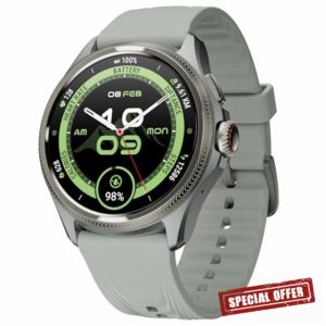 TicWatch Pro 5 Enduro Smartwatch for Men 1.43" Android Wear OS Smart Watch Up to 90 Hrs Battery 7/24 Heart Rate Health Fitness Tracker Outdoor 5ATM GPS Compass Not Compatible with iPhone/iOS