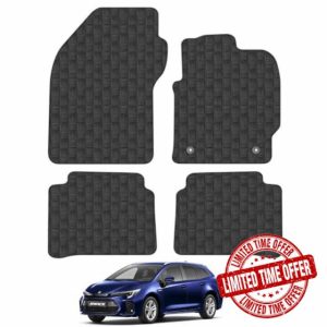 Car Mats for Suzuki Swace (2021-Onwards) Car Floor Mats Premium Rubber Tailored Fit Set Accessory Black Custom Fitted 4 Pieces with Clips - Anti-Slip Backing