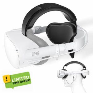 SUPERUS Battery Head Strap for Quest 2 with Earphones - Adjustable Elite Strap Replacement Accessories for Meta/Oculus Quest 2 - Extend Playtime & Reduce Head Pressure