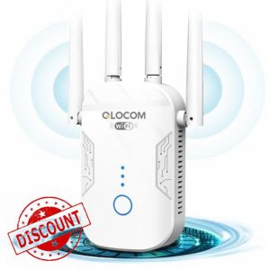 2025 Newest WiFi Booster Range Extender 1200Mbps WiFi Extender Booster Dual Band 5GHz & 2.4GHz Wireless Internet Booster/Hotspot with Wider Coverage