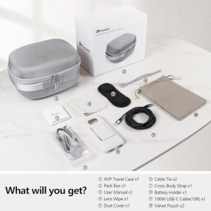 Apple VR Vision Pro Accessories Bundle Set with Compact Carrying Case