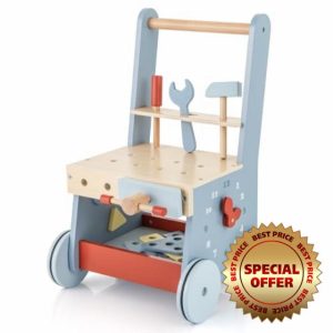 COSTWAY Wooden Baby Walker
