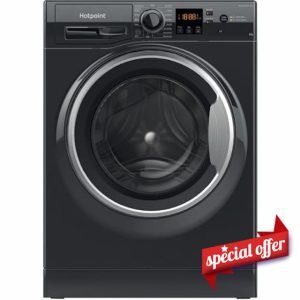 Hotpoint Anti-stain NSWM 846 BS UK 8kg Washing Machine - Black            [Energy Class A]