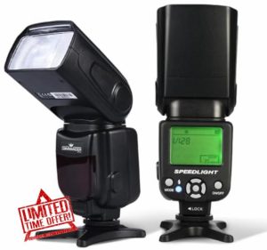 Commander Optics E-TTL Speedlite Flash with LED Backlit for Canon Rebel T7