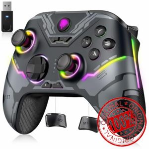 EasySMX PC Controller X15 Enhanced Wireless Bluetooth Controller with Hall Joysticks/Hall Triggers/RGB Lighting - No Stick Drift
