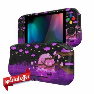 playvital Hard Shell Grip Cover for Nintendo Switch Lite w/Screen Protector & Thumb Grip Caps & Button Caps