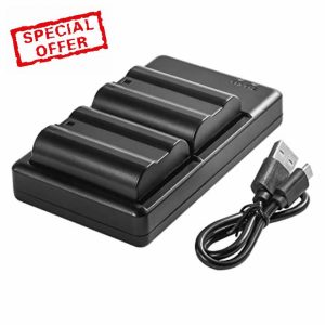DSTE 7.0V 2550mAh EN-EL15 Replacement Battery Travel Battery Kit Compatible with Nikon EN-EL15a and Nikon D7100