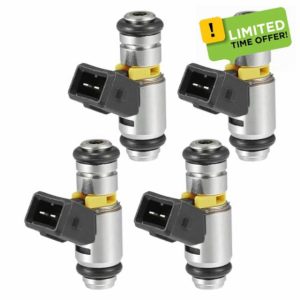 A ABSOPRO Fuel Injector No.71724544/71724545 for ALFA ROMEO MiTo 2011-2018 1.4 for FIAT Panda 2010-2013 1.2 Black 4 Pcs