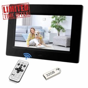 Ysguyyz 7-inch HD IPS Digital Photo Frame - 1080P Video Playback