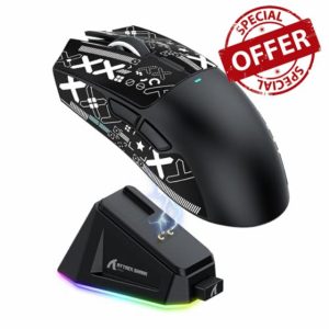 ATTACK SHARK X11 Gaming Mouse with Magnetic Charging Dock