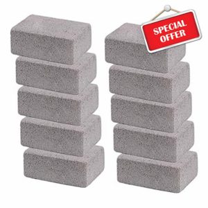 Turodeuo 10 Pcs Barbecue Grill Cleaning Bricks Barbecue Grill Cleaning Foam Reusable to Remove Oil Stains for Grilling