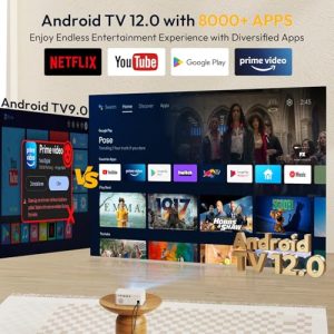 XGODY X2 Android 12 Portable HD Projector 1080P Supported with WiFi and Bluetooth