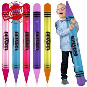YYHCC 5 Colours 5 Pieces 110cm High Inflatable Crayons Wax Crayons Neon Inflatable Crayons