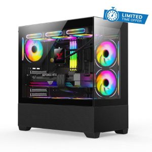 IONZ KZ-V - PC Gaming ATX Case - Mid Tower | Tempered Glass