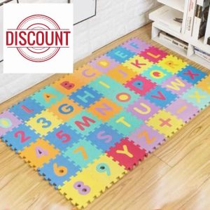 Baby Products Baby Mat for Floor 36 Tiles 12"x12" PE Foam Mats for Kids Interlocking Foam Puzzles Alphabet and Numbers Mat for Play & Exercise Foam Play Mat for Babies and Toddlers