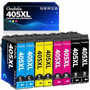 8-Pack 405XL Ink Cartridges High Yield Compatible for Epson 405 XL Multipack for WorkForce Pro WF-4820 WF-3820 WF7830 WF-7830 WF-7840 WF-7310 WF-4830 WF4820 WF3820 WF7310 WF7840 WF4830 WF4825 Printe