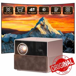 【AI Auto Focus & Keystone】XuanPad 2024 Upgraded 5G WiFi Bluetooth Projector