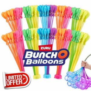 Original Bunch O Balloons Tropical Party 330+ Rapid-Filling Self-Sealing Water Balloons (10 Pack) by ZURU Water Balloon for the Whole Family
