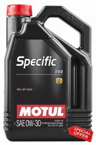 WOL 0w30 Fully Synthetic Engine Oil Motul Specific PSA 2312 0w-30 ACEA C2 106414 - OEM Approvals PSA Groupe PSA B71 2312 (5 L)