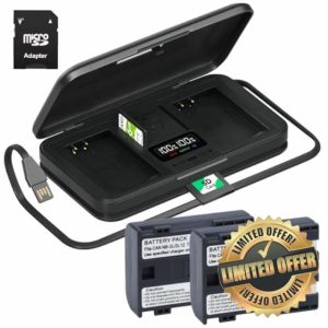 Palogreen NB-2L Battery And Charger With LCD Display For Canon Digital Rebel XT XTi PowerShot S80 S70 S60 S50 S45 S40 S30 G9 G7 VIXIA HF EOS 400D 350D