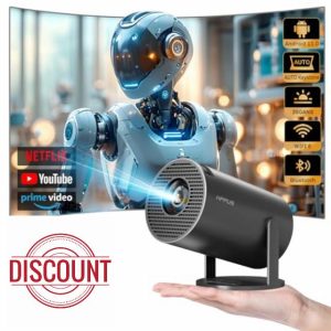 【Auto Keystone & Short Throw】HIPPUS Mini Projector with 2.4/5G Wifi and Bluetooth