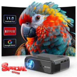 [Netflix Officially & AI Auto Focus] Auto Focus Projector 4K with Wifi & Bluetooth