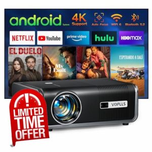 [Built-in Apps & Auto Focus/Keystone] Smart Projector 4K