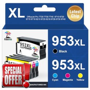 Palmtree 953XL 953 XL Remanufactured for HP 953xl Ink Cartridges Multipack for HP Officejet Pro 7720 Ink Cartridges 7740