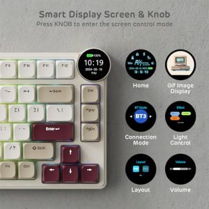 Top Mount 75% Wireless Keyboard BT/2.4G/USB-C