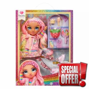 Rainbow High Sparkle and Shine - Rosetta (Pink) - 28 cm Fashion Doll with Liquid Sparkles in Her Legs