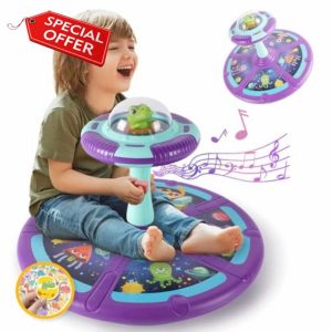 Dinosaur Sit and Spin Toy with 60 Stickers