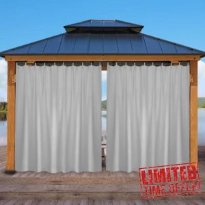 BTTO Waterproof Outdoor Curtains 100"X96" Extra Wide