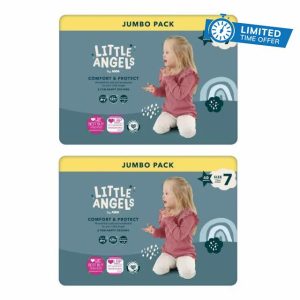 Little Angels Size 7 Nappies Jumbo 40 Pack (Pack of 2)
