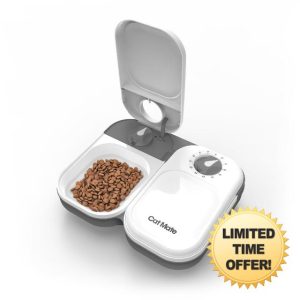 Cat Mate C200 2 Meal Automatic Pet Feeder with Timer and Ice Pack For Cats And Small Dogs
