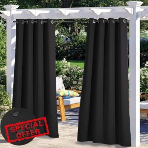 FicaRico Premium Thick Outdoor Indoor Curtains
