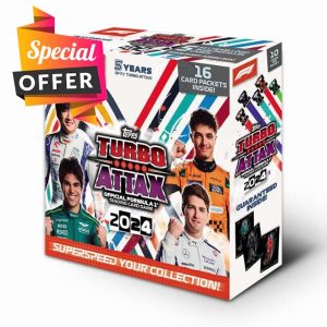 Topps Turbo Attax Formula 1 2024 - Jumbo Box - 16 packets per box (160 cards) with a guaranteed LE and Black Edge card inside every box - Online Exclusive Product!