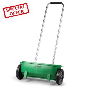 Jamieson Brothers Lawn Spreader 10L - Wheeled Drop Spreader for Lawn and Grass Seed