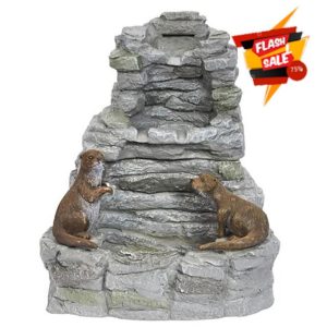 Smart Solar Otter Falls Hybrid Powered Fountain