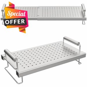 BBQ Future Adjustable Griddle Warming Rack for Blackstone 17 22 28 36 Inch Griddle