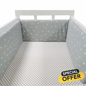 Aocase Cot Bumper Breathable Crib Bumper Breathable Mesh Cot Liner Crib Rail Cover Baby Crib Bumper Baby Boys Girls Nursery Breathable Crib Bedding Baby Bed Bumpe